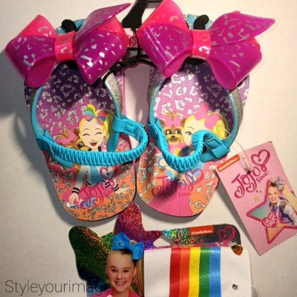 Nickelodeon Jojo Siwa Bow Beach Flip Flop Sandal - Size: 5/6 Toddler - Picture 8 of 10